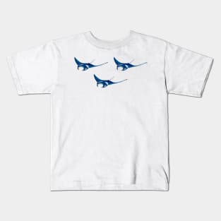 3 manta rays Kids T-Shirt